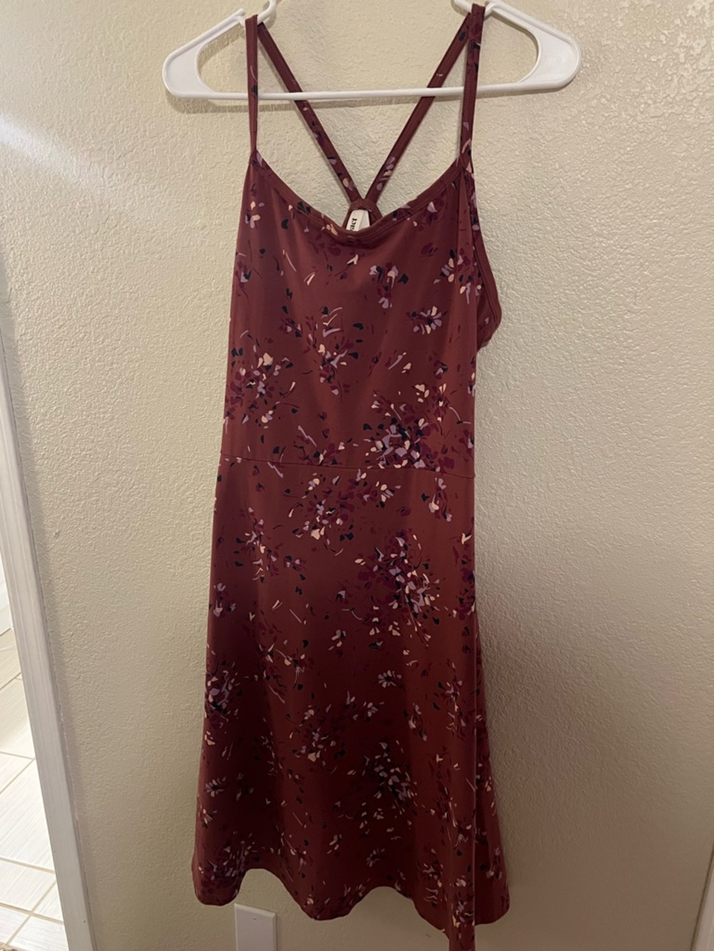 Pact Burgundy Floral Midi Slip Dress